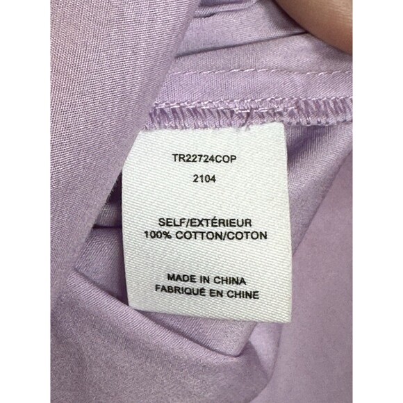 Derek Lam 10 Crosby OONA V-NECK RUFFLE BLOUSE IN LIGHT PURPLE Size 4 - Picture 4 of 6